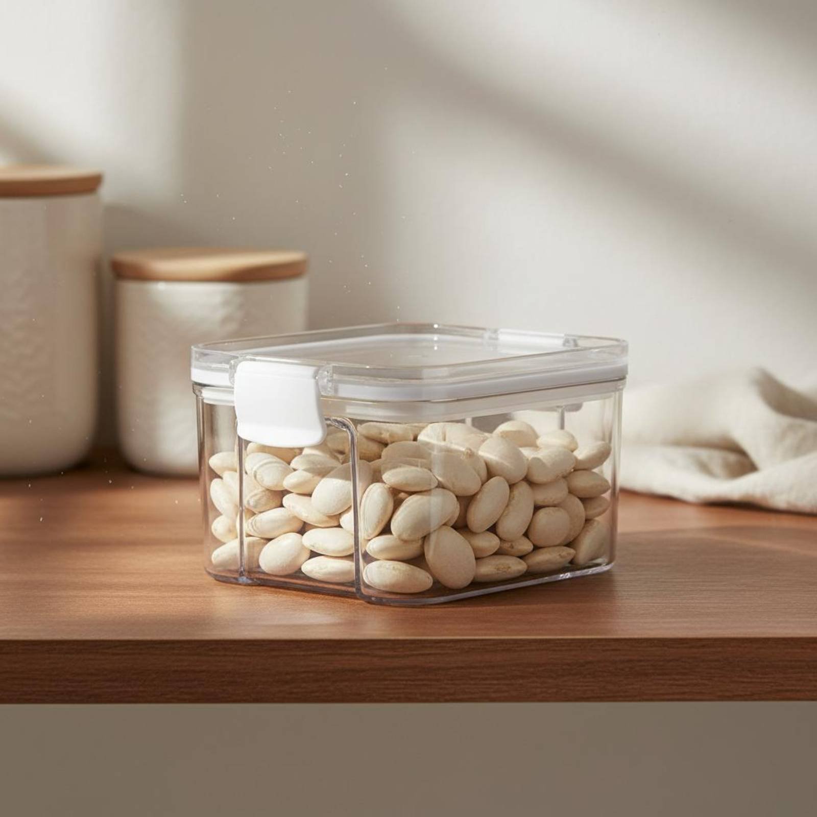 Food Storage Jars Plastic - Airtight Food Storage Container Moisture-Resistant Sealed