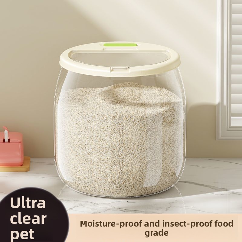 Food Storage Acrylic Containers - Household Rice Bucket Sealed and Covered