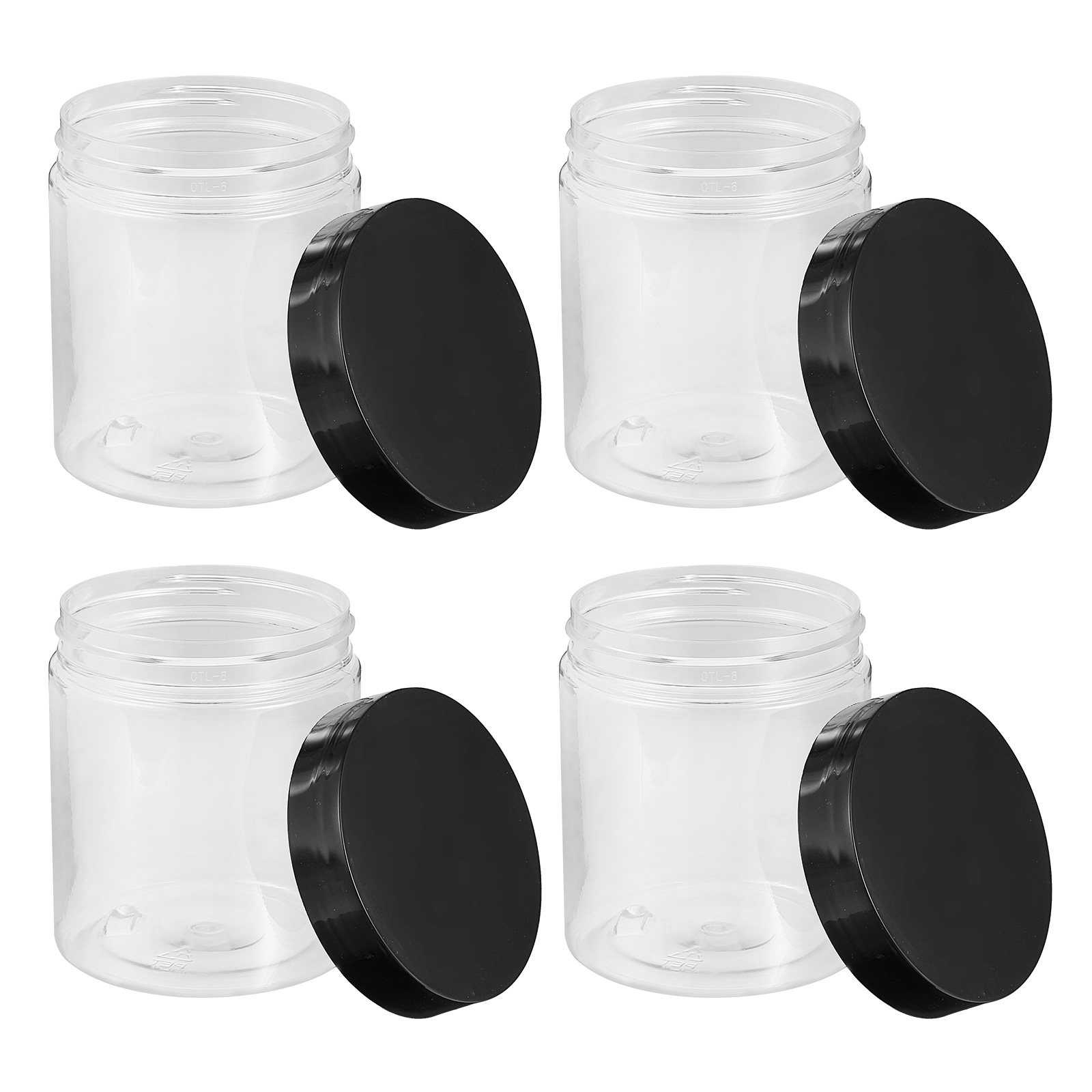 Food Storage Jars Plastic - 12Pcs Clear Plastic Storage Jars Sealed