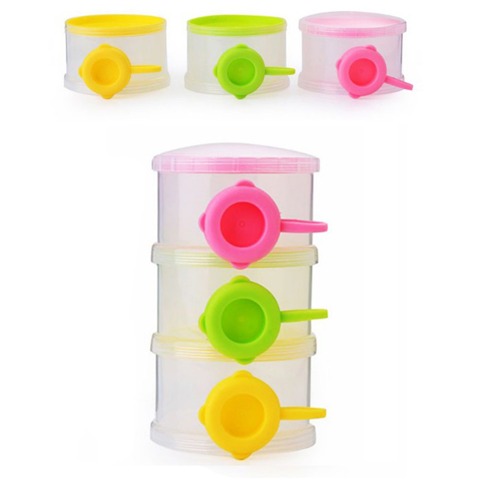 Food Storage Dispenser - 3 Layers Portable Milk Powder Dispenser