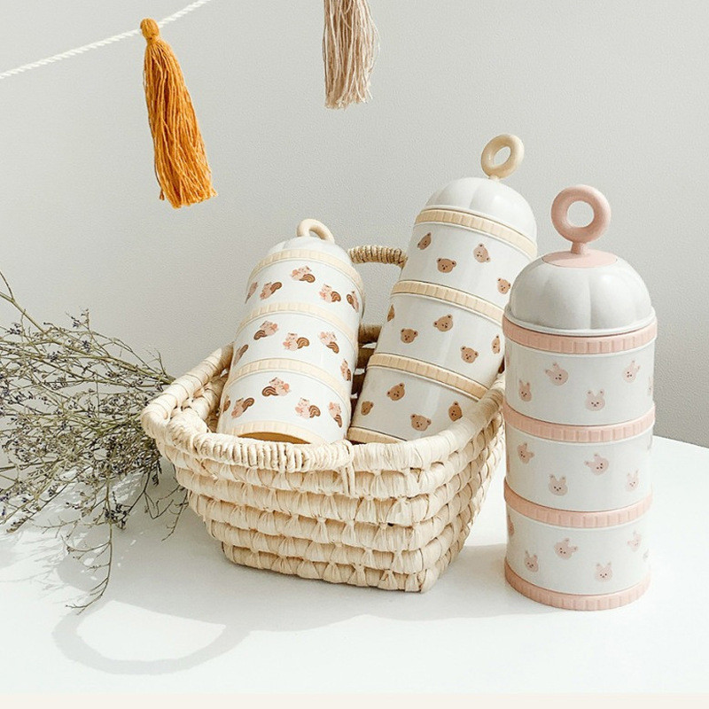 Food Storage Dispenser - Cute Bear Milk Powder Box Baby