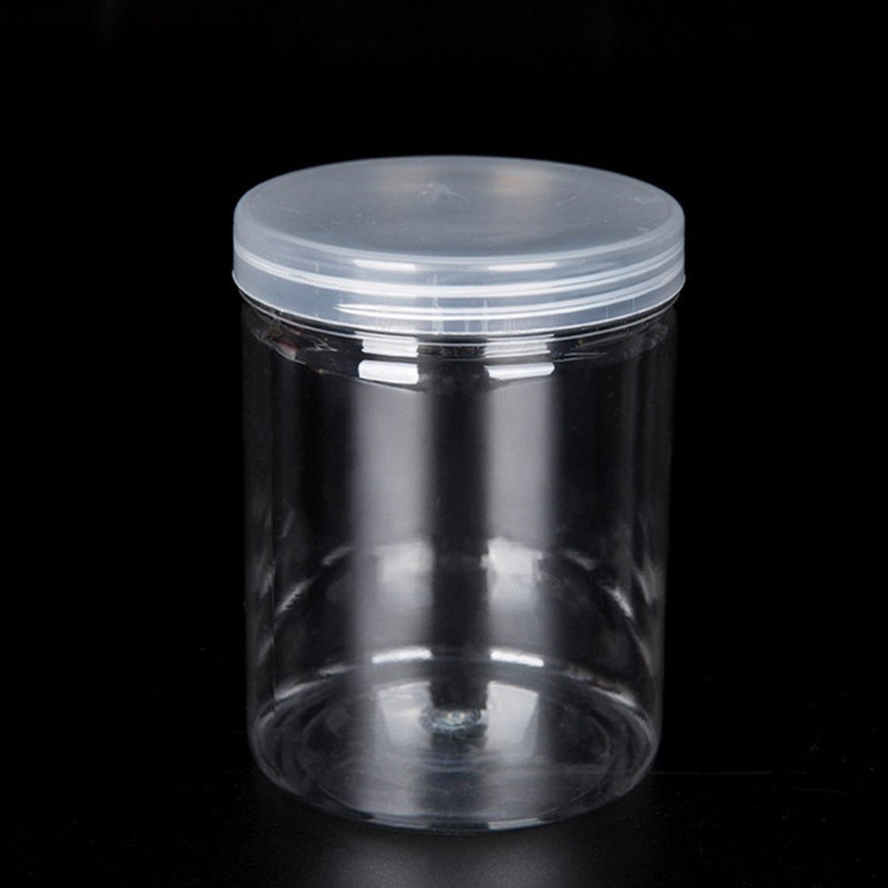 Food Storage Jars Plastic - 10Pcs Clear High-Grade Plastic Food Storage