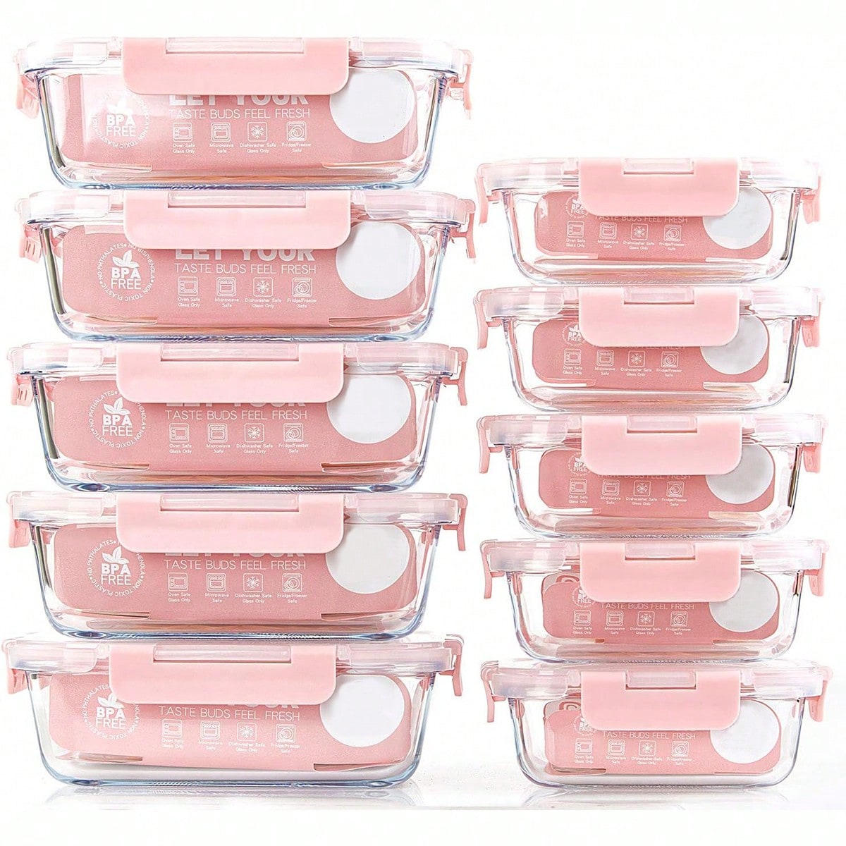 Food Storage Method - 10 Pack Glass Meal Prep Containers,