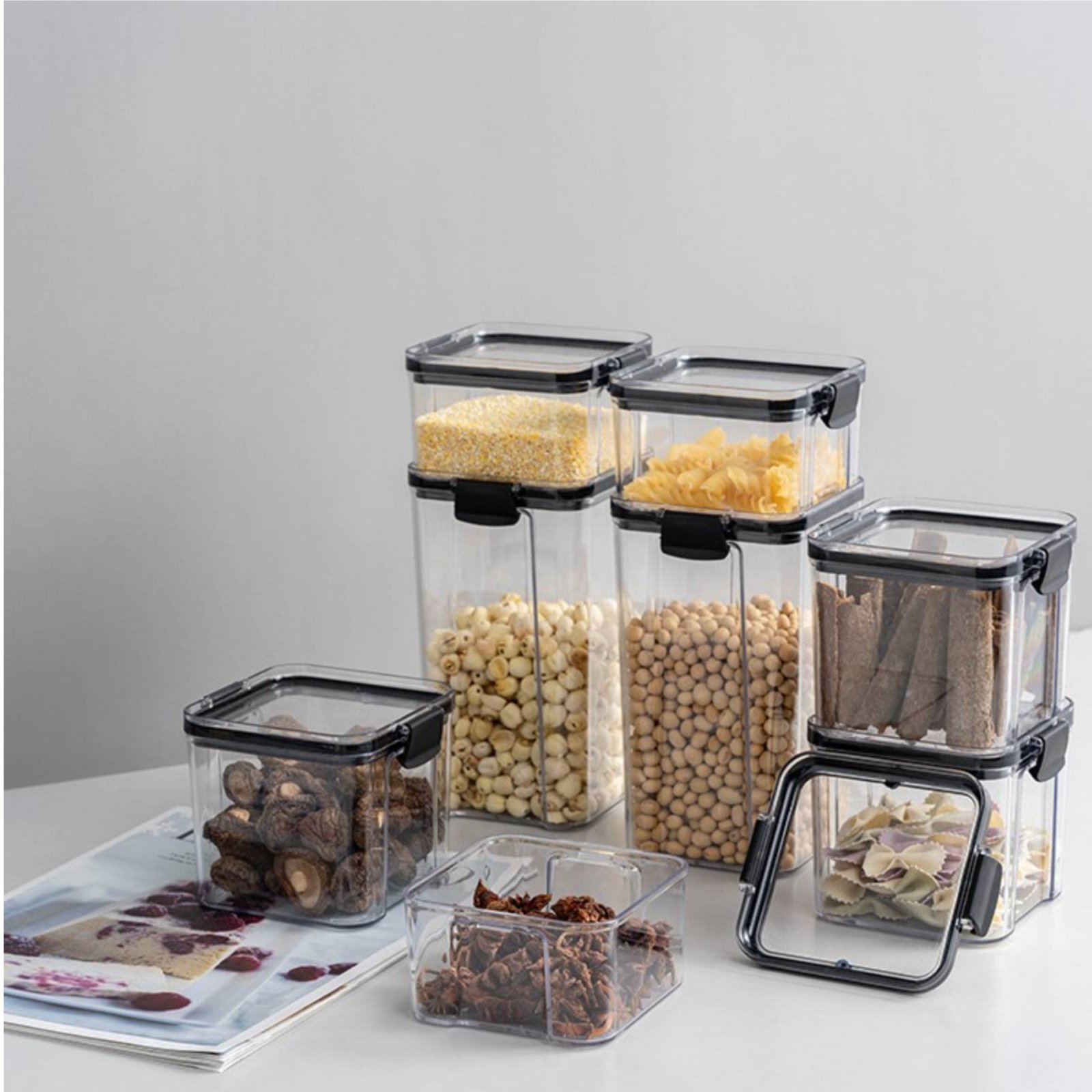 Airtight Food Storage Containe - Food Storage Jars Plastic recension och pris