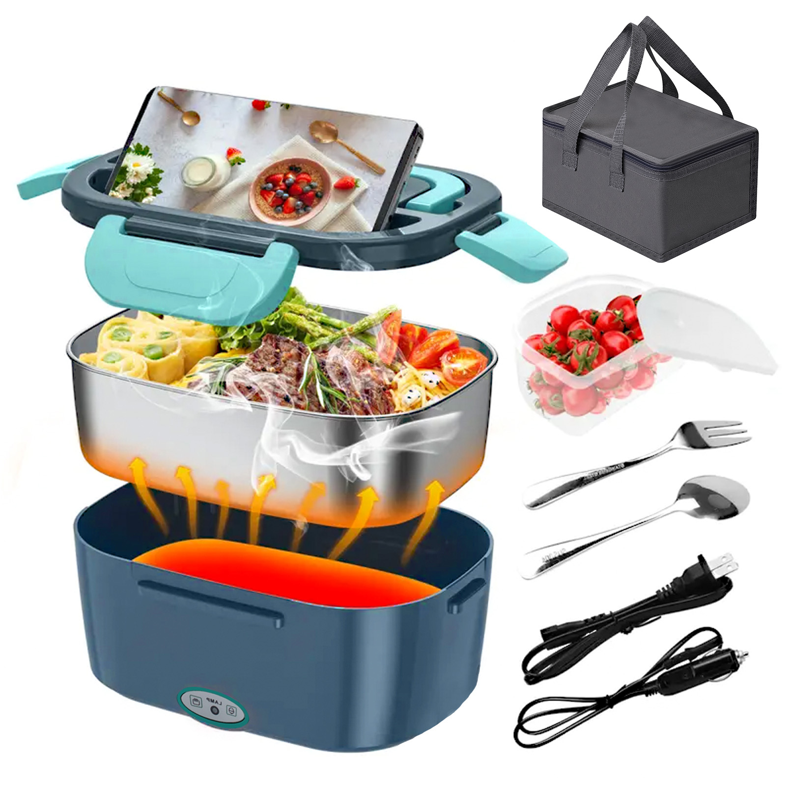 100W Electric Heating Lunch Bo - Portable Food Warmer recension och pris