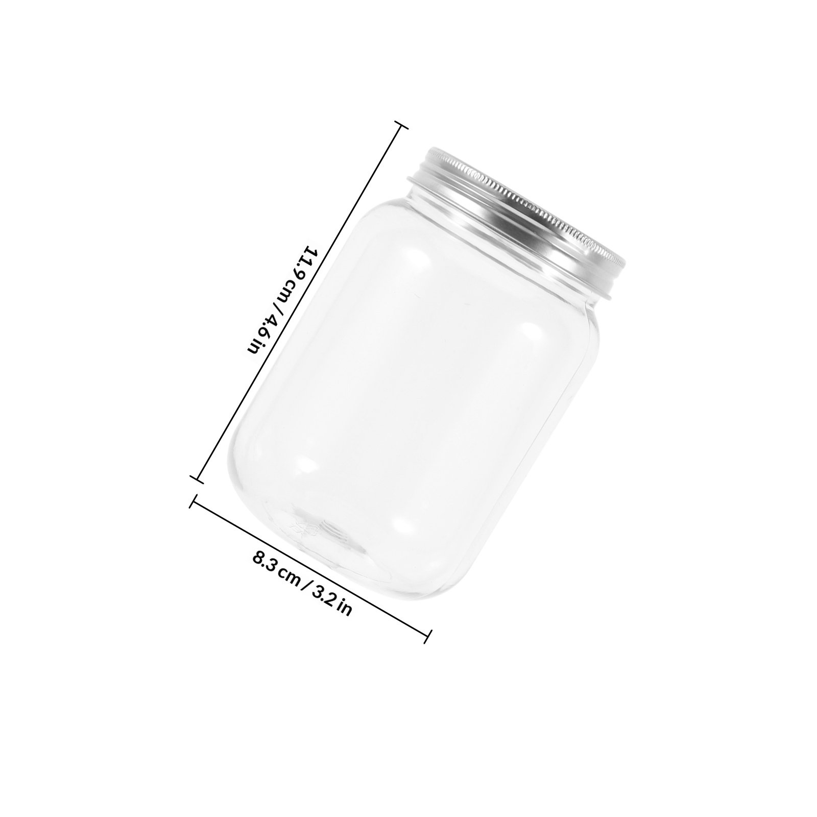 4Pcs Clear Plastic Jars with A - Food Storage Jars Plastic recension och pris