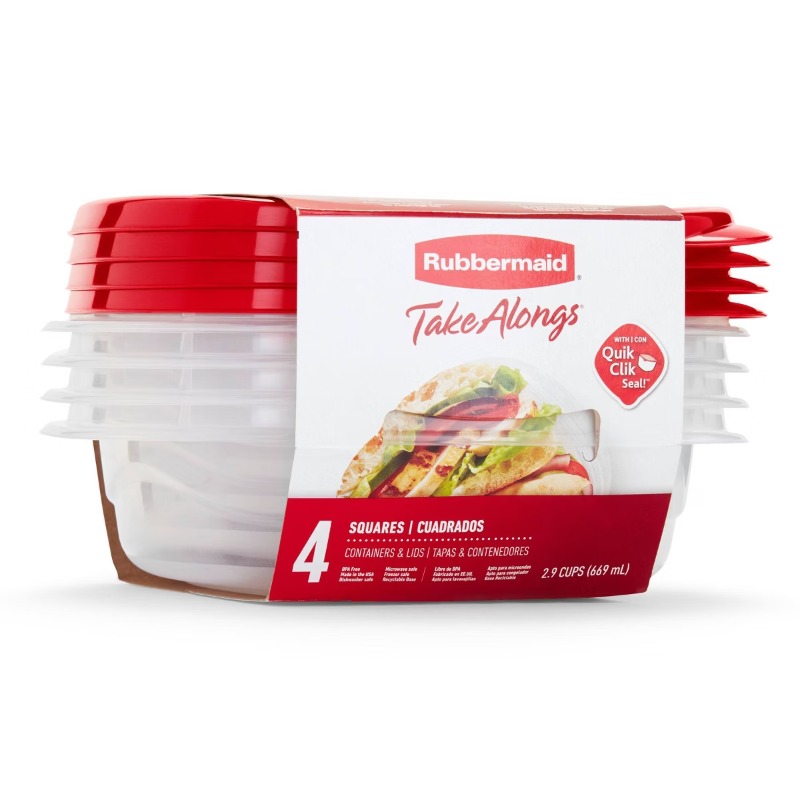 4pc TakeAlongs Square 2.9 Cup  - Food Storage Acrylic Containers recension och pris