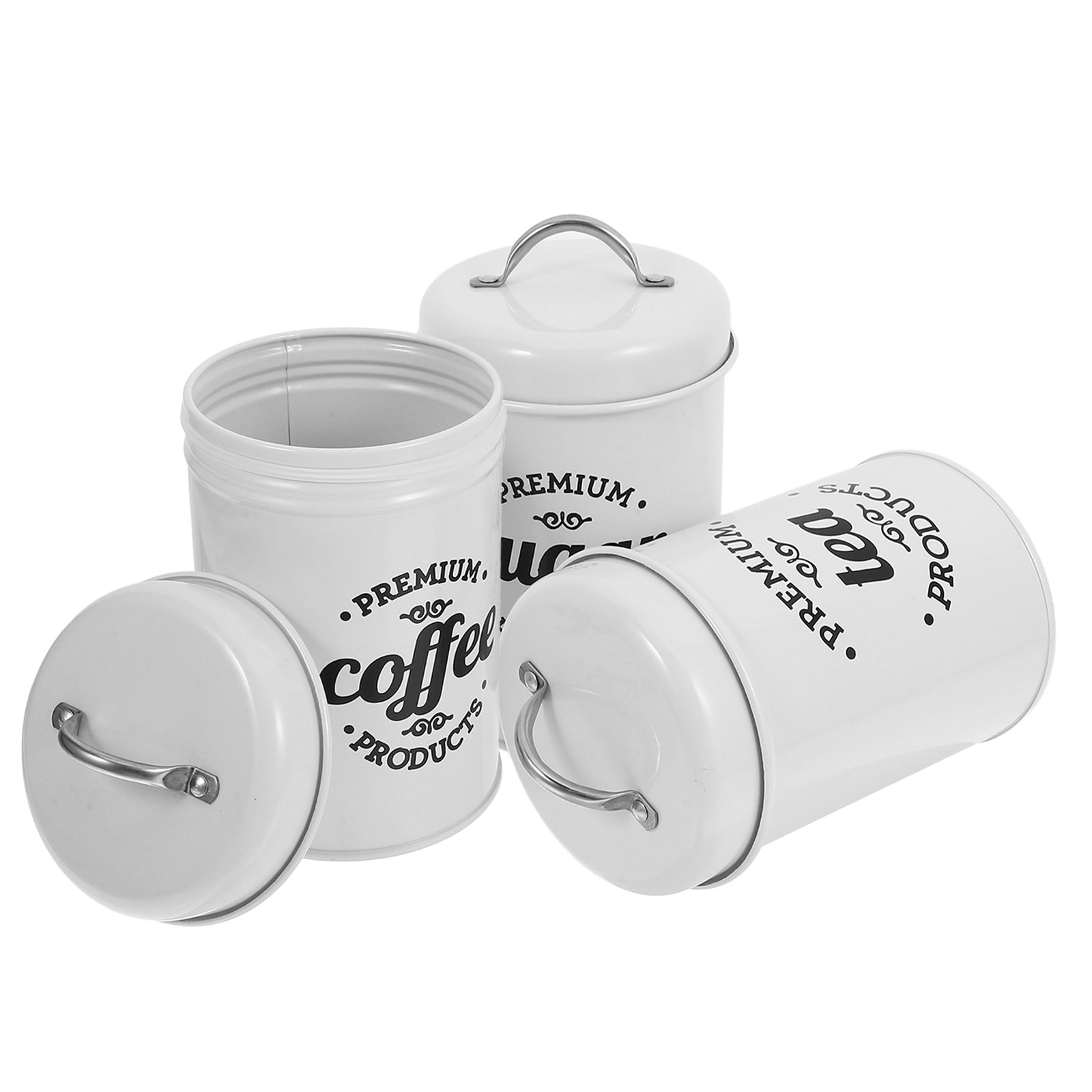 Elegant Airtight Iron Canister - Food Storage Jars Plastic recension och pris