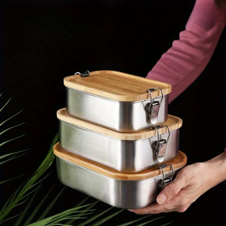 New 304 Stainless Steel Bamboo - Food Storage Method recension och pris