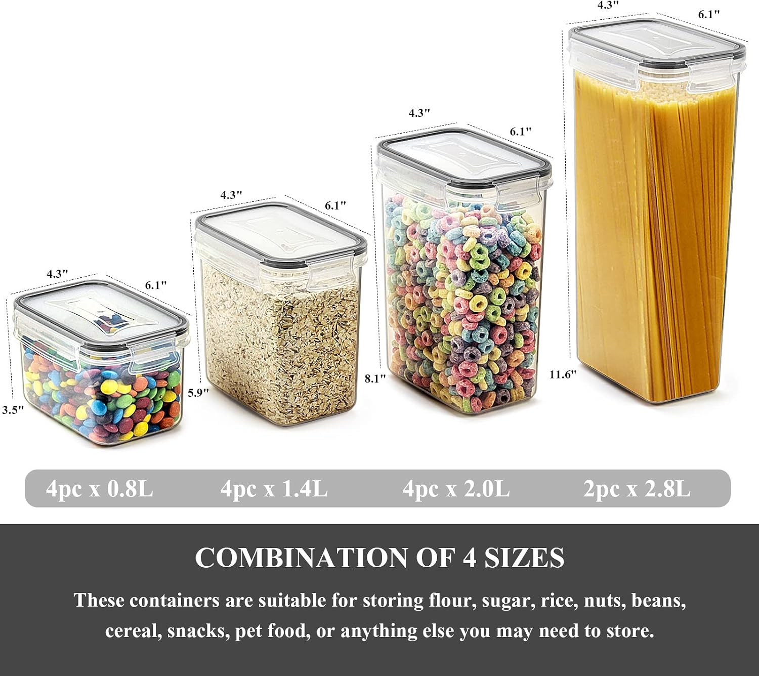 Airtight Food Storage Containe - Food Storage Acrylic Containers recension och pris