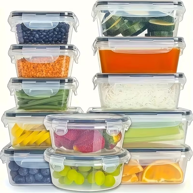 4-Piece Clear Food Storage Con - Food Storage Order recension och pris
