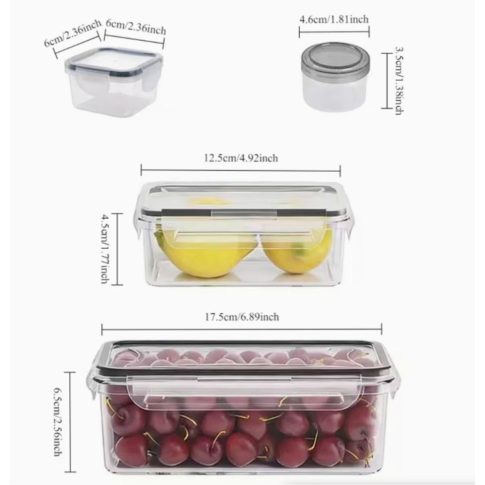 4-Piece Clear Food Storage Con - Food Storage Order recension och pris