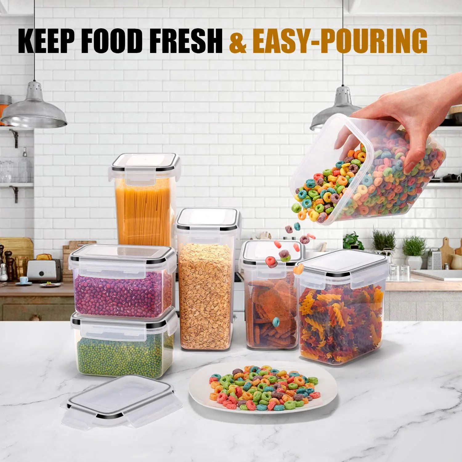 Kitchen 7pcs Food Containers S - Food Storage Acrylic Containers recension och pris