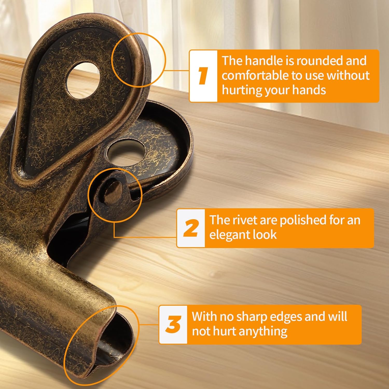 Bulldog Clips, 3 Pcs Binder Cl - Food Storage Method recension och pris