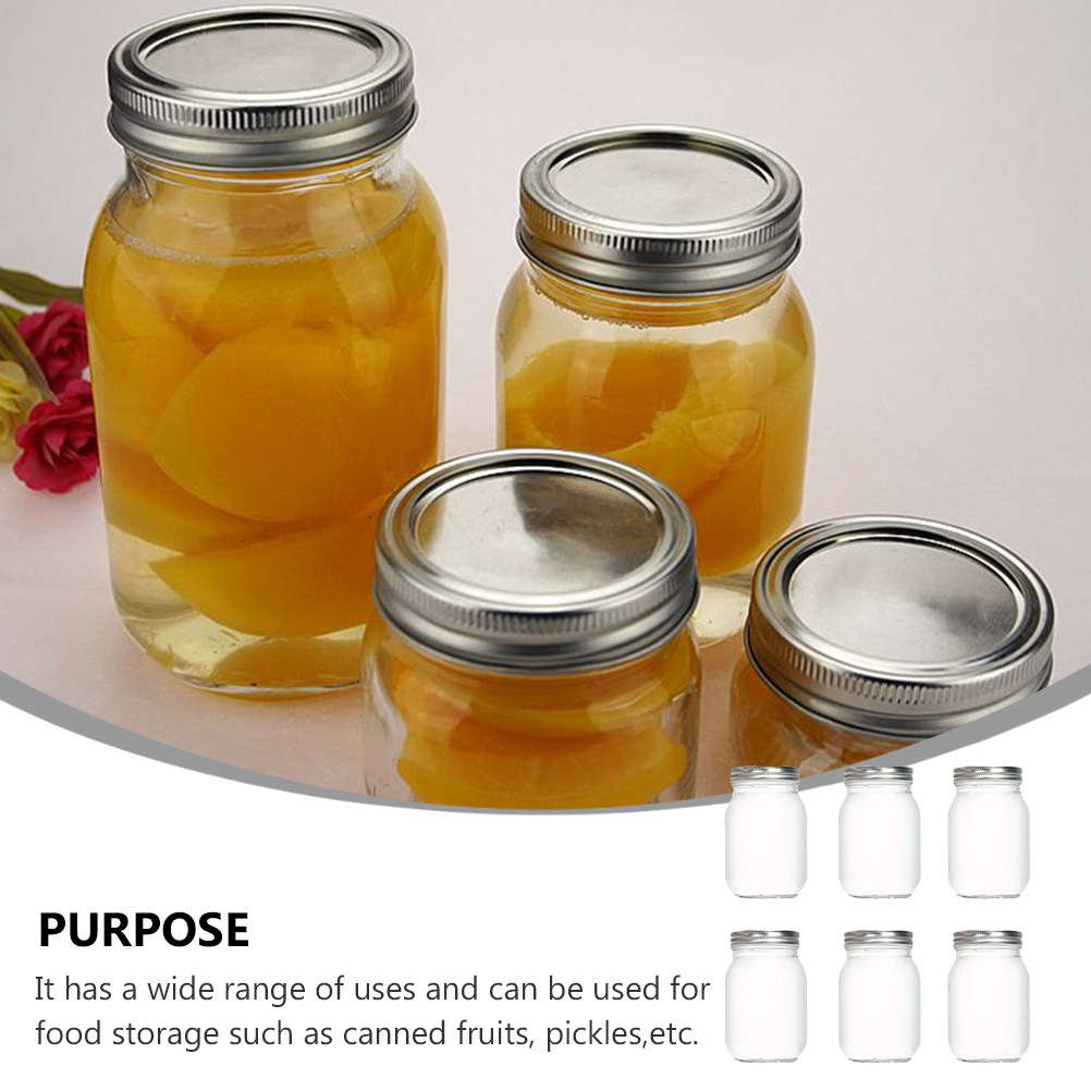 6Pcs Transparent Round Glass J - Food Storage Jars Plastic recension och pris