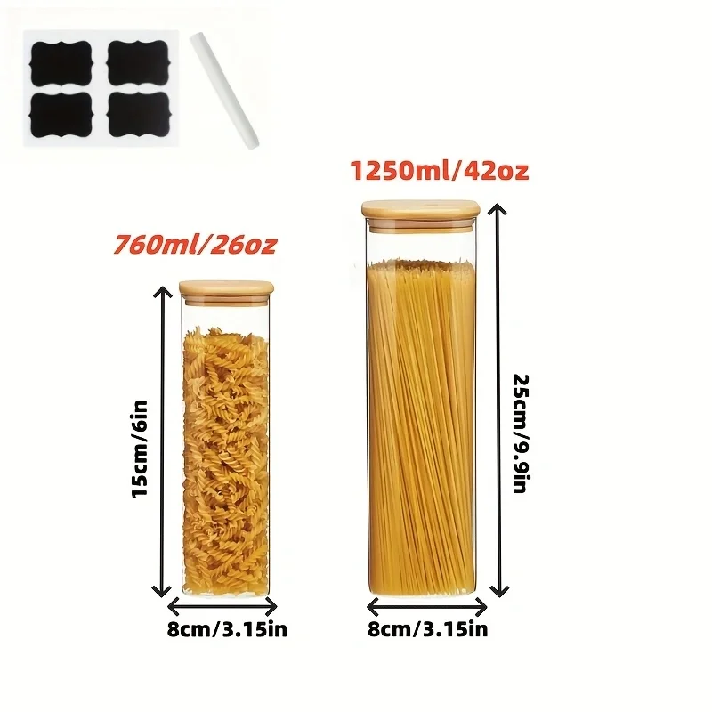 Modern 26/42oz Glass Storage C - Food Storage Acrylic Containers recension och pris
