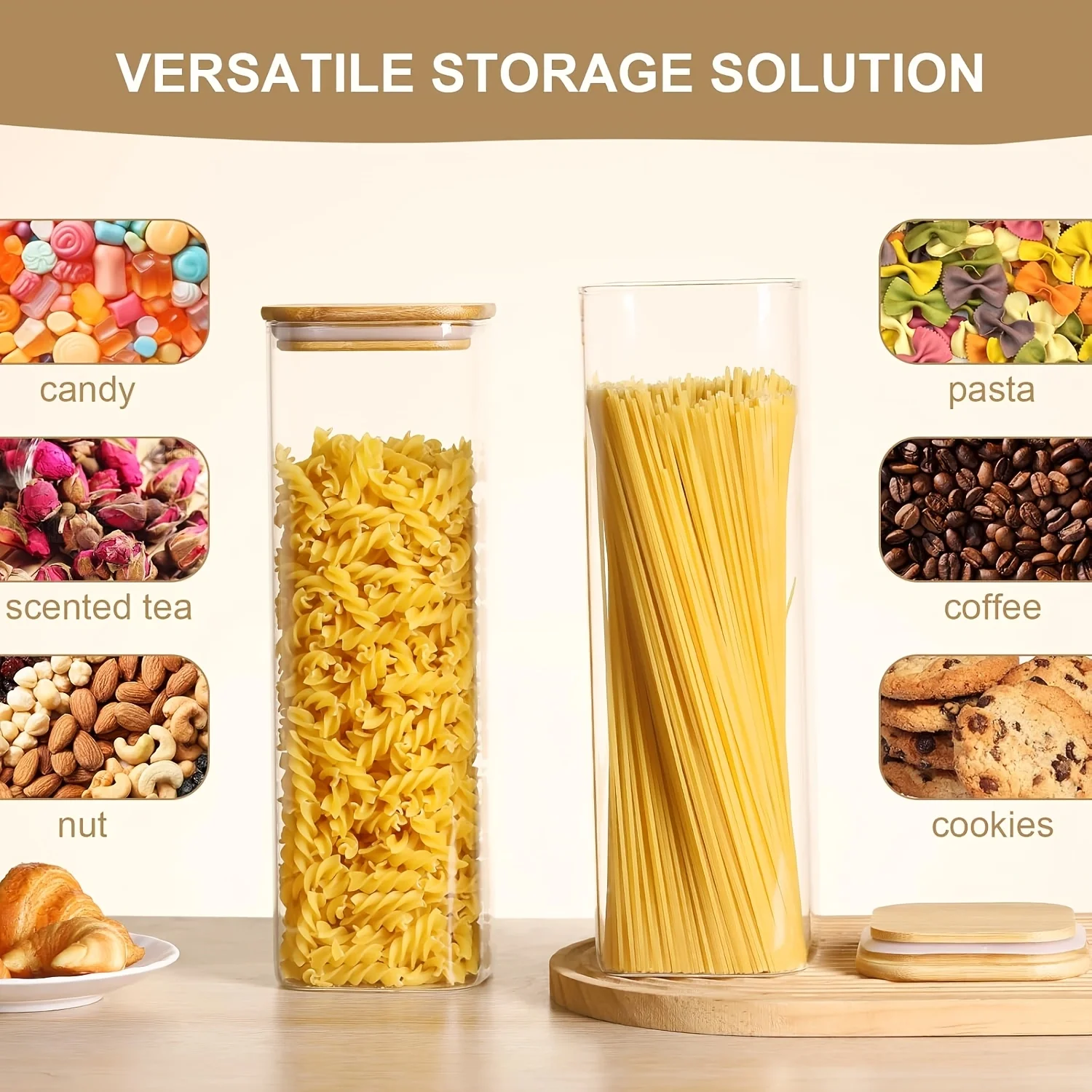 Modern 26/42oz Glass Storage C - Food Storage Acrylic Containers recension och pris
