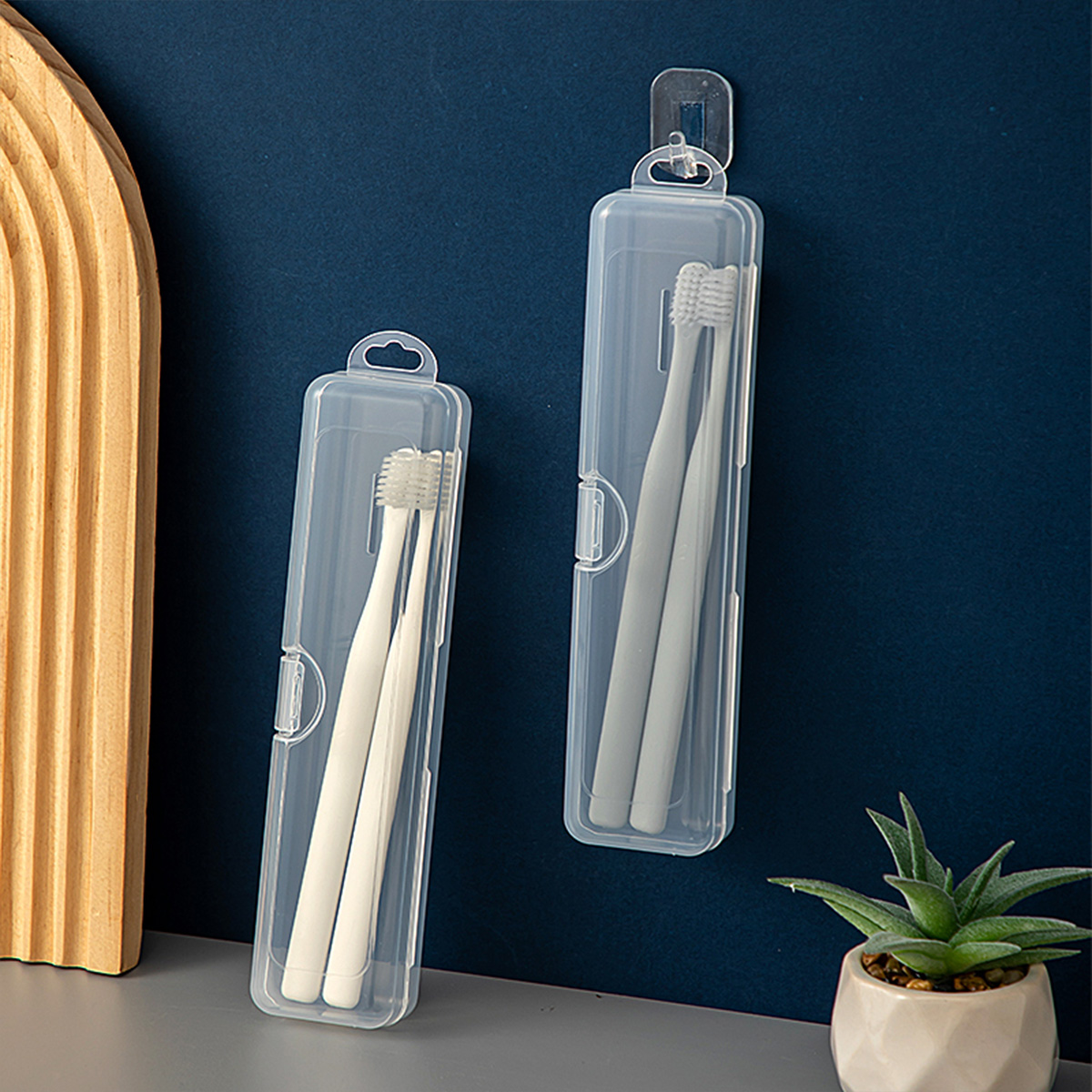 WORTHBUY Toothbrush Box Transp - Food Storage Jars Plastic recension och pris