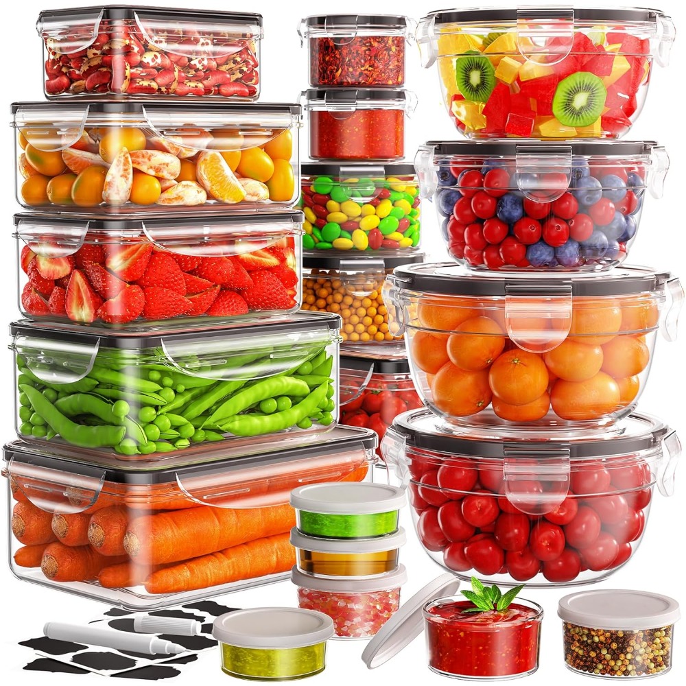 40-Piece Food Storage Containe - Food Storage Acrylic Containers recension och pris