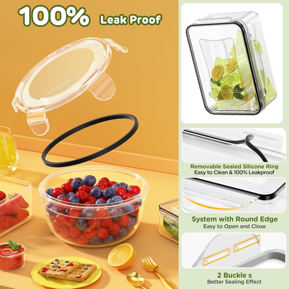 40-Piece Food Storage Containe - Food Storage Acrylic Containers recension och pris