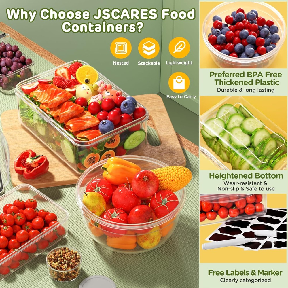 40-Piece Food Storage Containe - Food Storage Acrylic Containers recension och pris