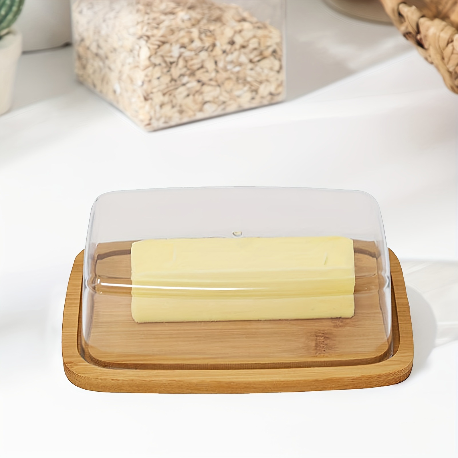 Bamboo Butter Dish Rectangular - Food Storage Acrylic Containers recension och pris