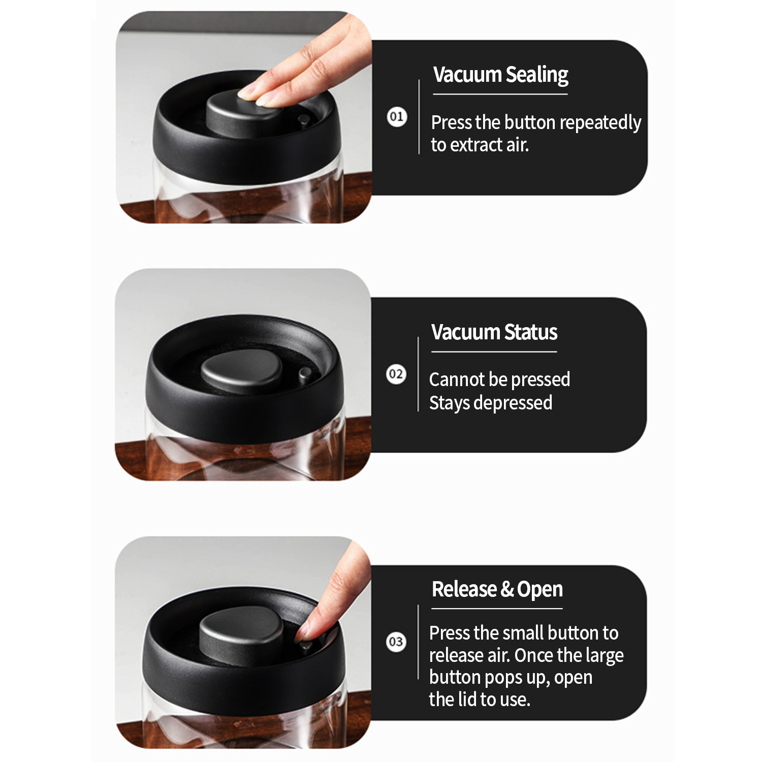 OANKR Vacuum Coffee Canister 5 - Food Storage Order recension och pris