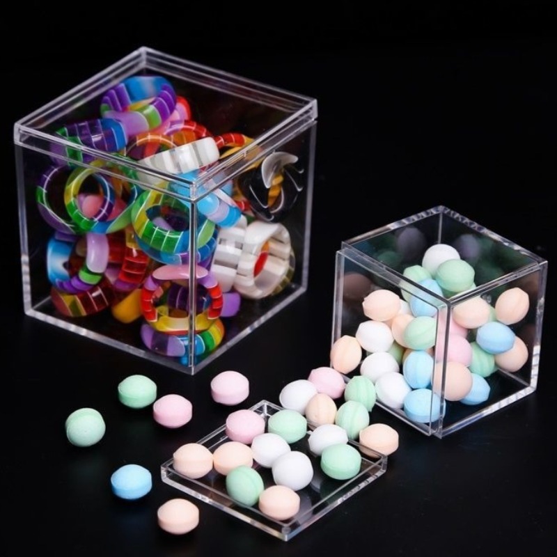 1-50pcs Transparent Acrylic Bo - Food Storage Acrylic Containers recension och pris