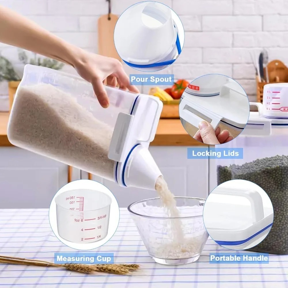 Rice Dry Food Storage Containe - Food Storage Jars Plastic recension och pris