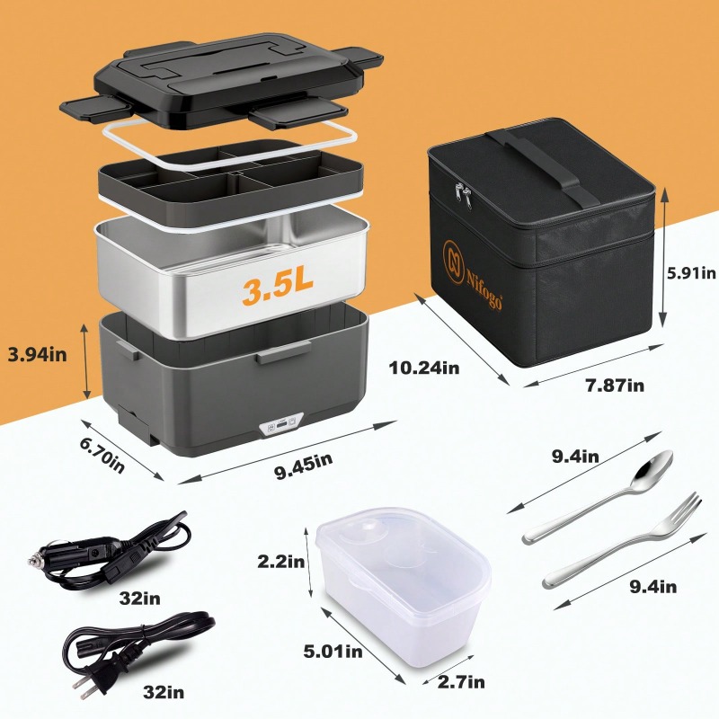 Dual‑Use Electric Heated Lunch - Portable Food Warmer recension och pris