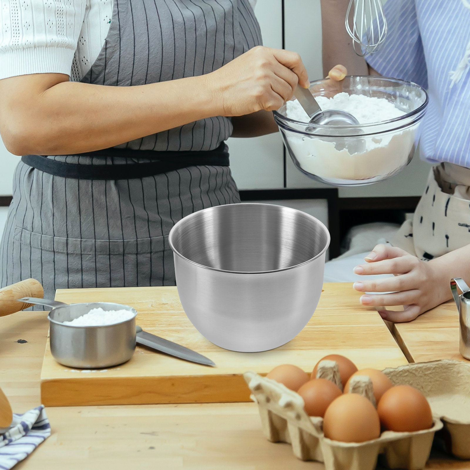 Deep Stainless Steel Mixing Bo - Food Storage Meals recension och pris