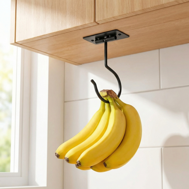 Black Metal Self-Adhesive Bana - Food Storage Method recension och pris