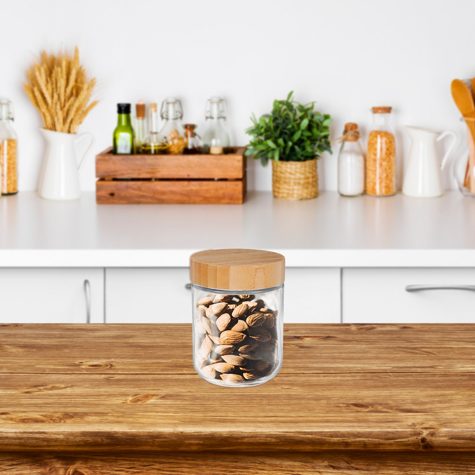 4Pcs Glass Kitchen Storage Jar - Food Storage Jars Plastic recension och pris