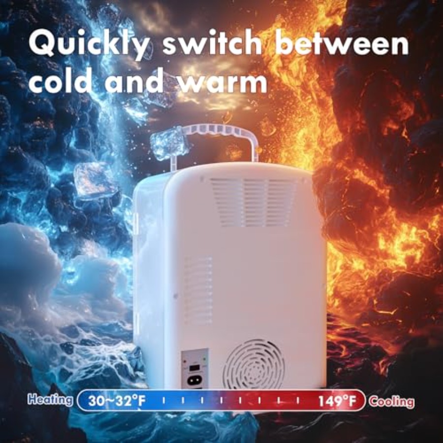 9L Mini Fridge for Bedroom Car - Portable Food Warmer recension och pris